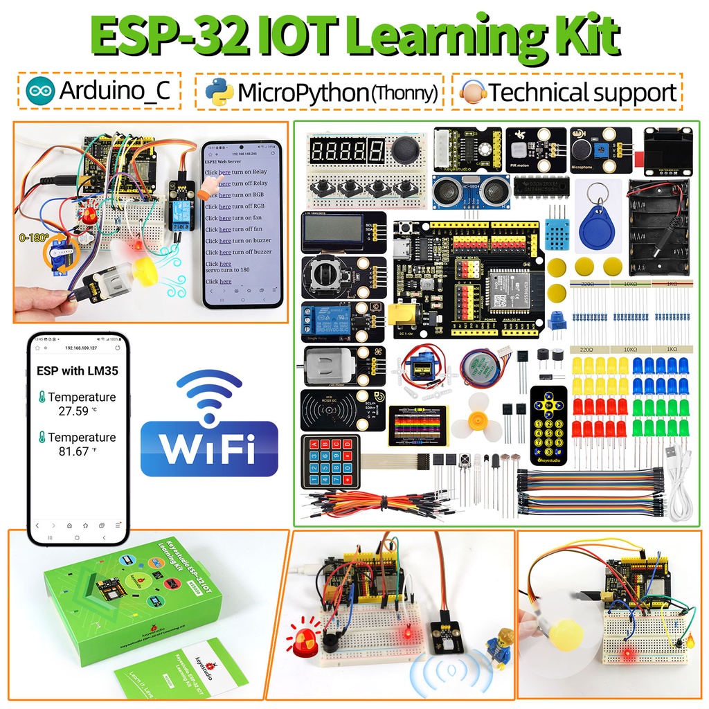 Kit d'Apprentissage IoT ESP32 KEYESTUDIO